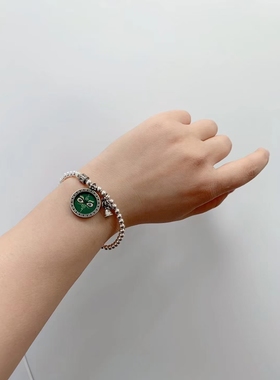 纯银五路财神手链黄财神黑财神绿财神红财神白财神手串拉萨直发