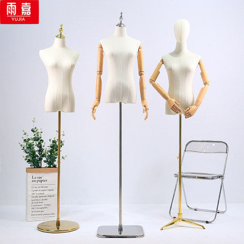 服装店模特道具女半全身女装橱窗人台衣服架子婚纱人偶模特展示架 - 图1