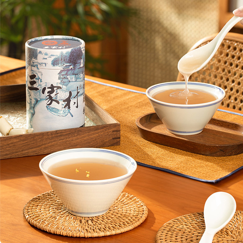 三家村手削纯藕粉无糖古法手工西湖莲藕粉杭州特产孕产妇专用早餐