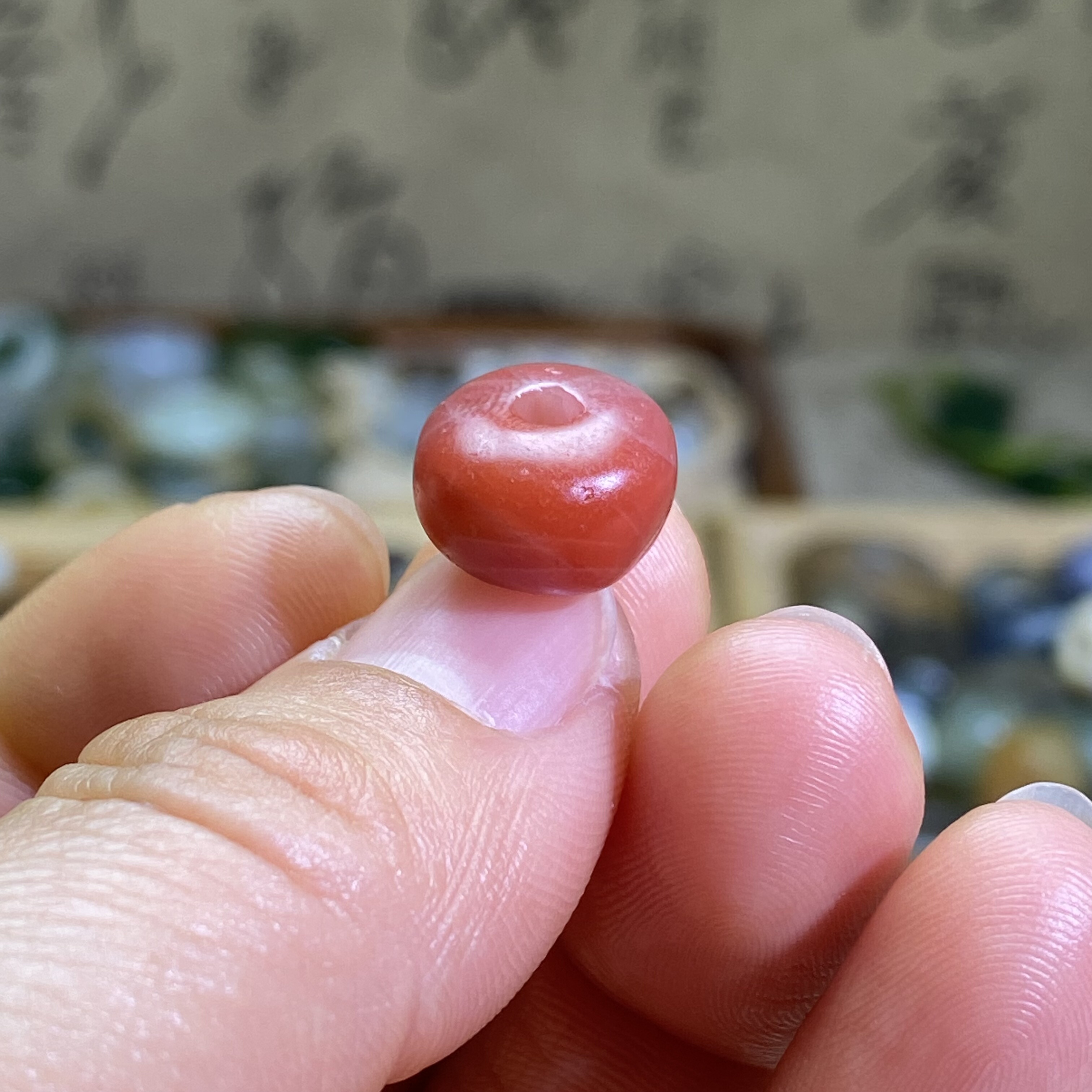 南红玛瑙玫红随型圆扣子配饰老光工艺复古风手串手链手编绳配珠,淘宝优惠券,粉丝福利购,淘宝优惠卷