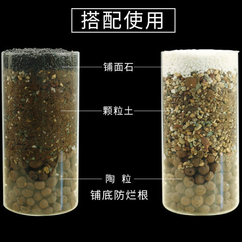 多肉铺面石颗粒土盆栽拌土生石花铺面垫底麦饭石陶粒赤玉土蛭石 - 图0