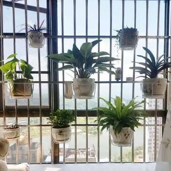 Balcony flower rack hanging solid potted plant rack railing flower basket rack rain shed window sill rack multi-layer multi-purpose