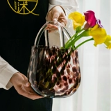 Современный брендовый янтарный стеклянный дизайнерский декор, легкий роскошный стиль