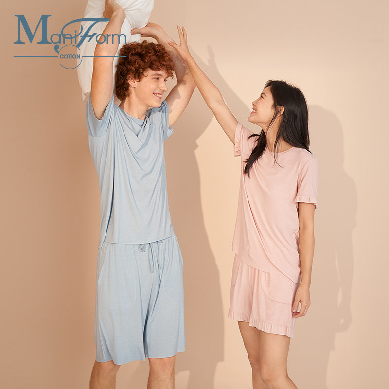 曼妮芬棉质生活莫代尔随意裁女睡衣 曼妮芬棉质生活睡衣/家居服套装