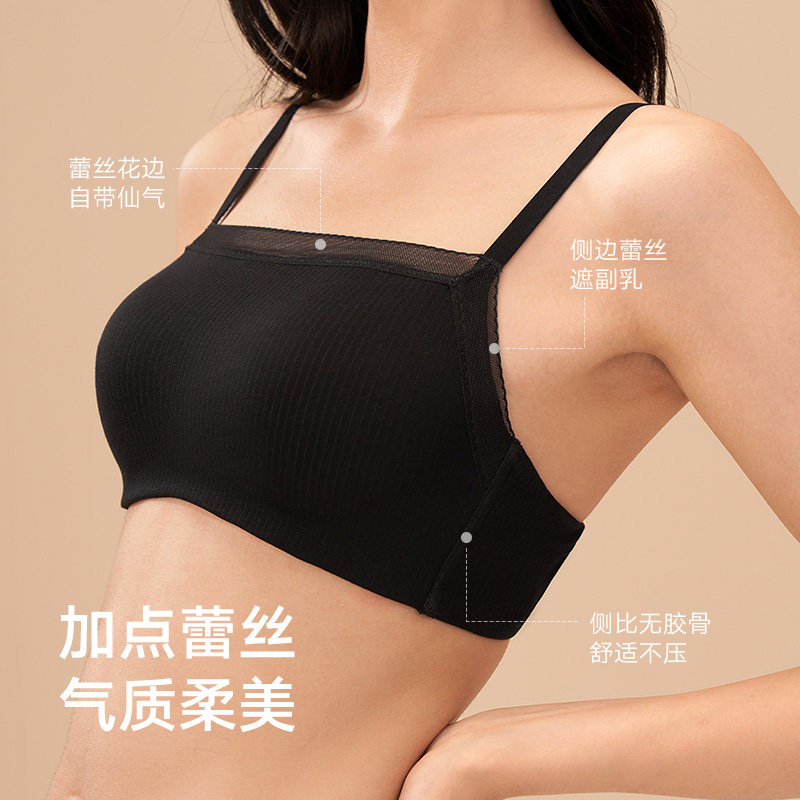 曼妮芬棉质生活轻薄透气3 / 4抹胸 曼妮芬棉质生活文胸