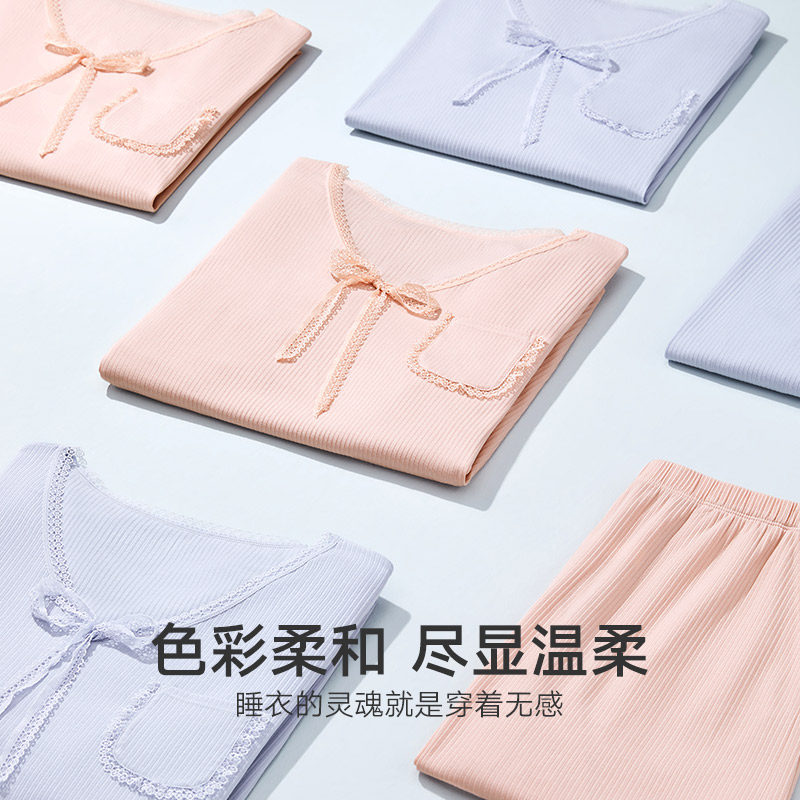 曼妮芬棉质生活棉莫罗纹针织tc睡裙 曼妮芬棉质生活睡裙