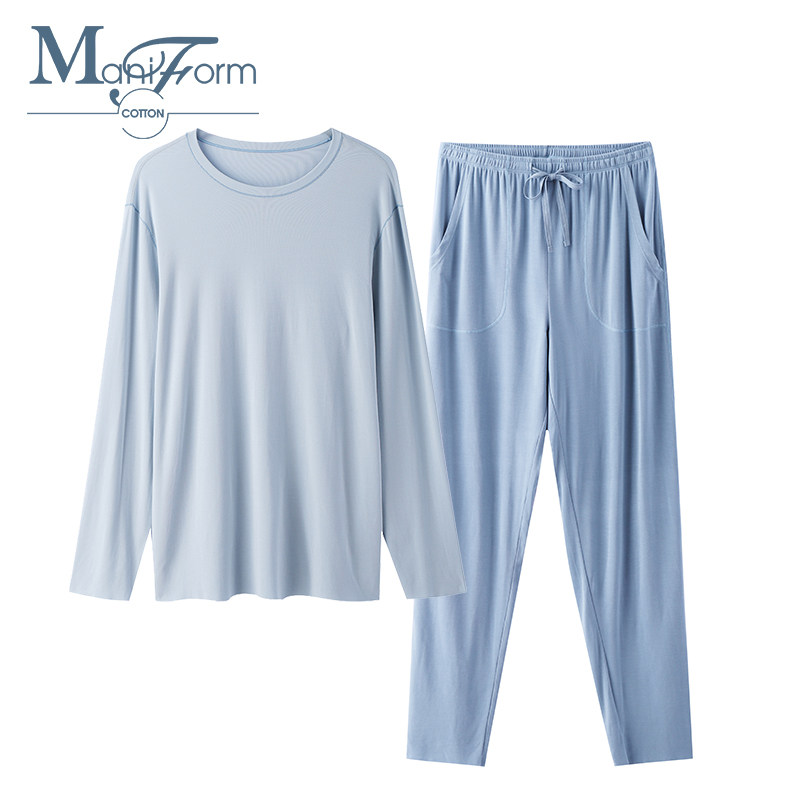 曼妮芬棉质生活秋莫代尔随意裁睡衣 曼妮芬棉质生活睡衣/家居服套装