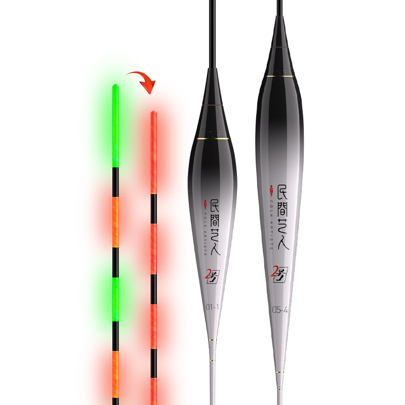 民间艺人日夜两用夜光漂咬钩变色电子鱼漂柔光醒目高灵敏夜钓浮漂 - 图3