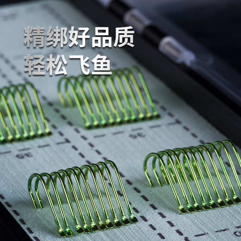 民间艺人狼牙子线双钩黑坑竞技防缠绕成品鱼钩绑好全套钓鱼钩鲫鱼 - 图2