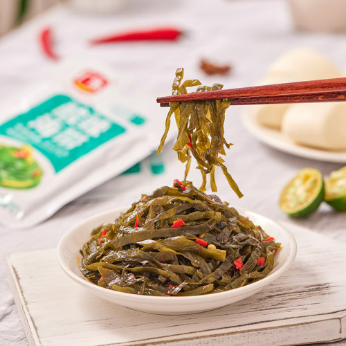 广乐榨菜小包装50g*10泡菜咸菜早餐下饭菜酸豆角萝卜干麻辣海带丝 - 图0