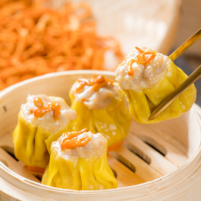 包道广式点心虫草花干蒸烧麦广州早茶烧卖速冻方便包装食品16粒装 虎窝淘