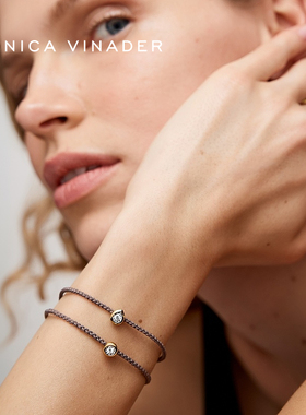 Monica Vinader莫妮卡星光钻石手绳情侣手链生日礼物男女同款生日