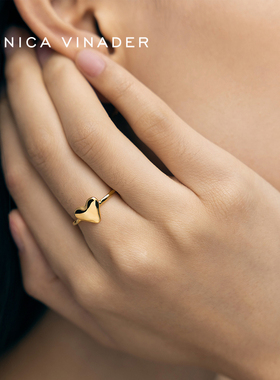 MonicaVinader女银镀金情侣戒指