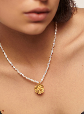 Monica Vinader莫妮卡项链Capri奇异珍珠宝藏项链珍珠颈链锁骨链