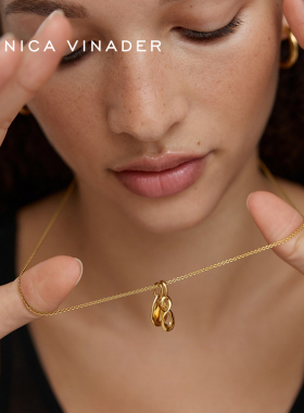 Monica Vinader莫妮卡永恒吊坠轻奢高端金色项坠项链生日送礼女