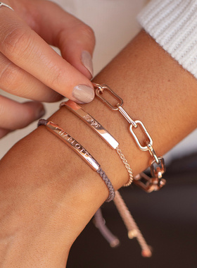 Monica Vinader莫妮卡手链友谊手绳定制刻字情侣男女双款生日礼物