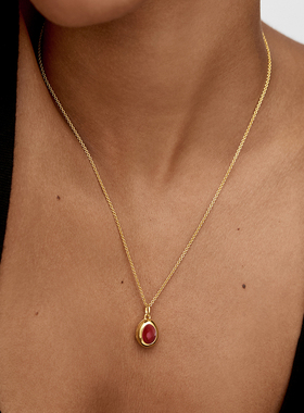 [新品]Monica Vinader莫妮卡吊坠生辰石宝盒生日送礼天然石项坠