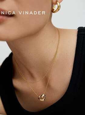 Monica Vinader莫妮卡颈链恒心臻爱大爱心项链送礼轻奢生日礼物女