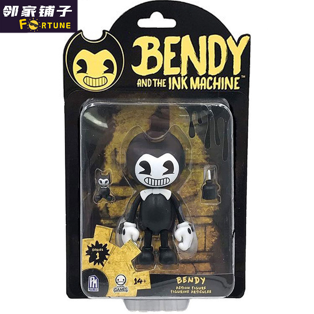 正版班迪与墨水机器手办可动玩具恶魔可爱bendy and ink machine - 图0