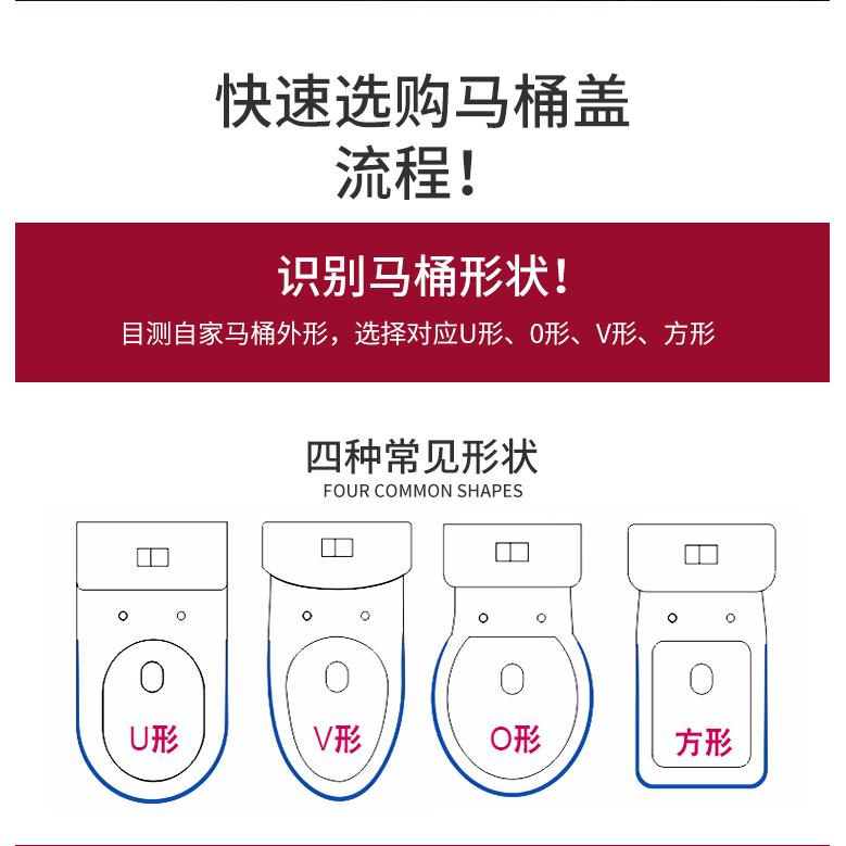 适用鹰牌马桶盖老式配件家用坐便盖坐圈swell四维u型抽水厕所板子 - 图0