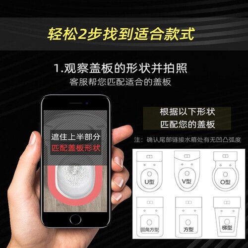 通用恒通HTOSN 恒箭 恒生 恒雅 脲醛方型缓降快拆马桶盖老式配件 - 图1