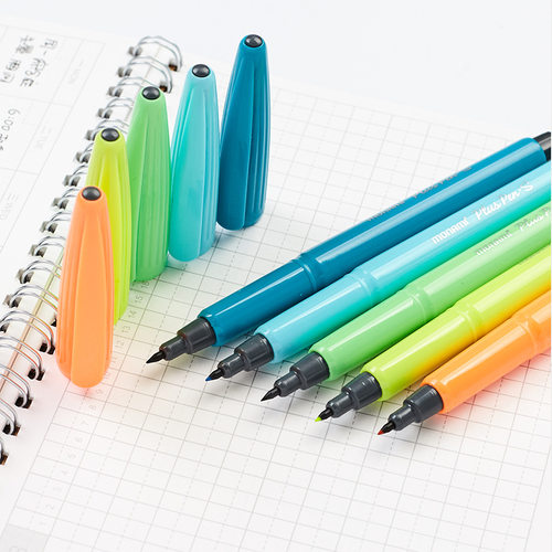 慕娜美monami水性笔0.38韩国纤维笔0.5mm软头笔签字彩色中性笔手帐笔 勾线笔 慕那美书法练字绘图草图笔04031 - 图2