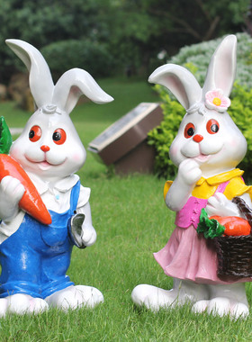 户外卡通动物幼儿园景观兔子摆件