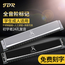 Harmonica beginners children students with adult jdr Gardenery Professional playing level 24-hole comeback C