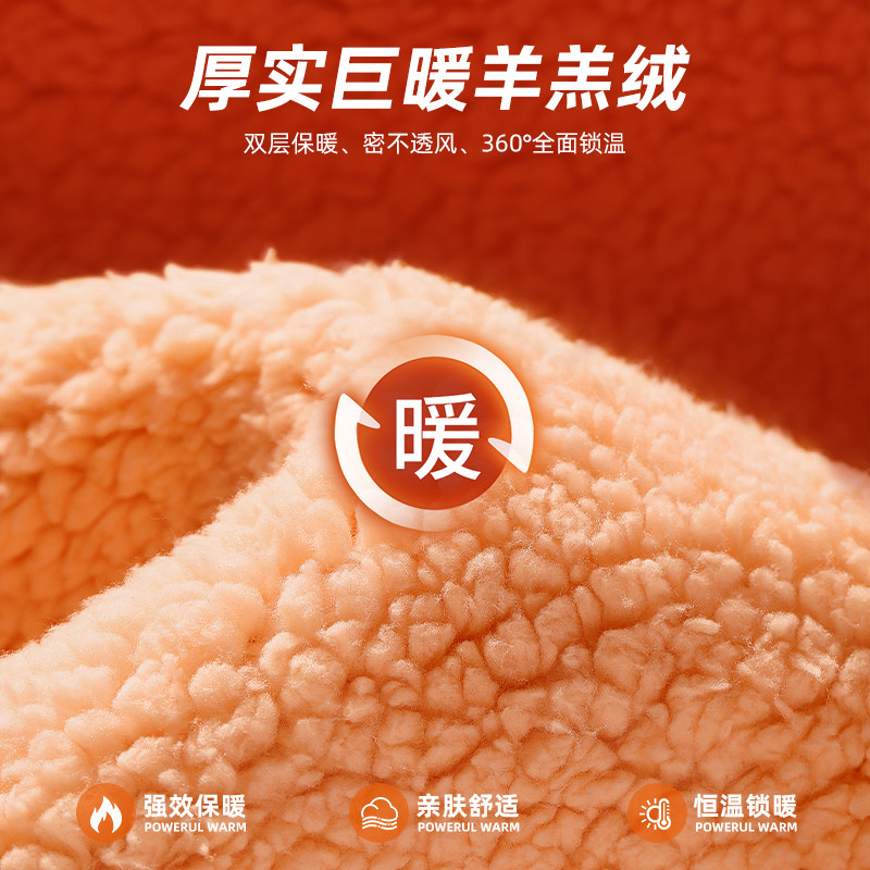 回力重磅羊羔绒束脚卫裤男冬季加厚保暖直筒裤男生蓄热锁温棉裤A,淘宝优惠券,粉丝福利购,淘宝优惠卷