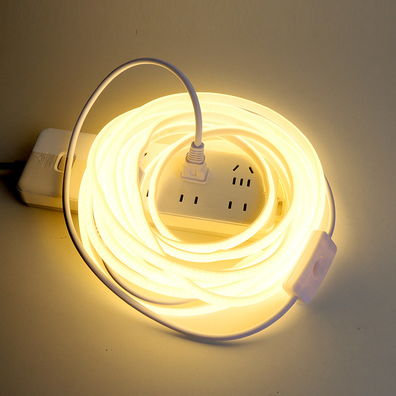 插电式灯带开关氛围灯自粘led灯条床头悬空电视柜装饰cob暖光220v,淘宝优惠券,粉丝福利购,淘宝优惠卷