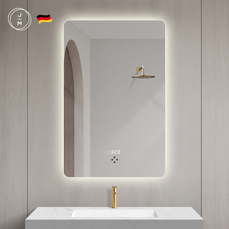 德国壁挂无框浴室镜卫生间厕所智能led灯镜洗手间除雾镜子挂墙 - 图0