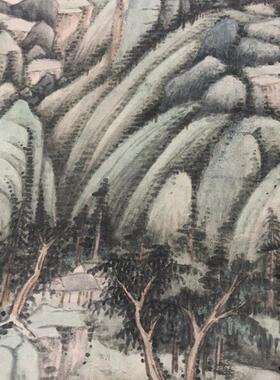 清王鉴绿水A青山卷古代名家青绿山水画长卷装饰画礼品手卷装裱