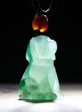 非洲翠十二生肖玉挂件男独龙玉十二属相吊坠女冰种飘花节日礼物