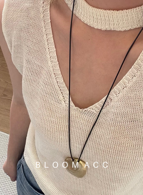 韩版ins风磨砂不规则吊坠项链拉丝小众简约百搭长短可调节毛衣链