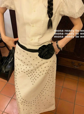 MONA玫瑰花飘带配饰搭配