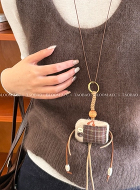 韩卡通充棉布艺花朵项链方枕头玩偶车钥匙扣挂件手机挂绳包包挂饰