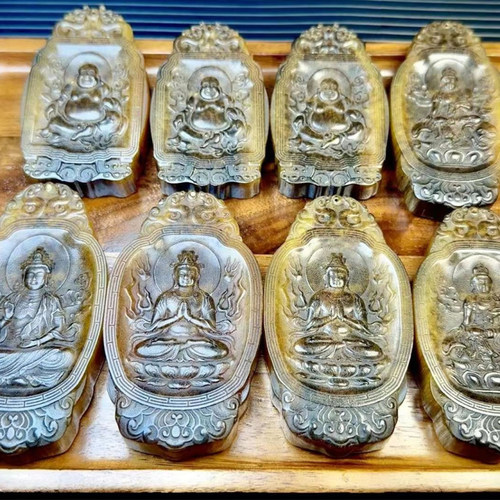 老犀角吊坠新鲜保真老亚披毛犀天然吊坠守护神收藏品系列证书 - 图3