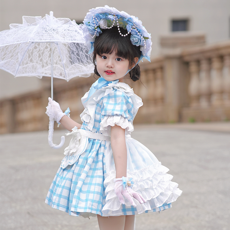 【萝莉甜心】HULU原创童装新款女童夏洛丽塔公主连衣裙宝宝显白洋-图2