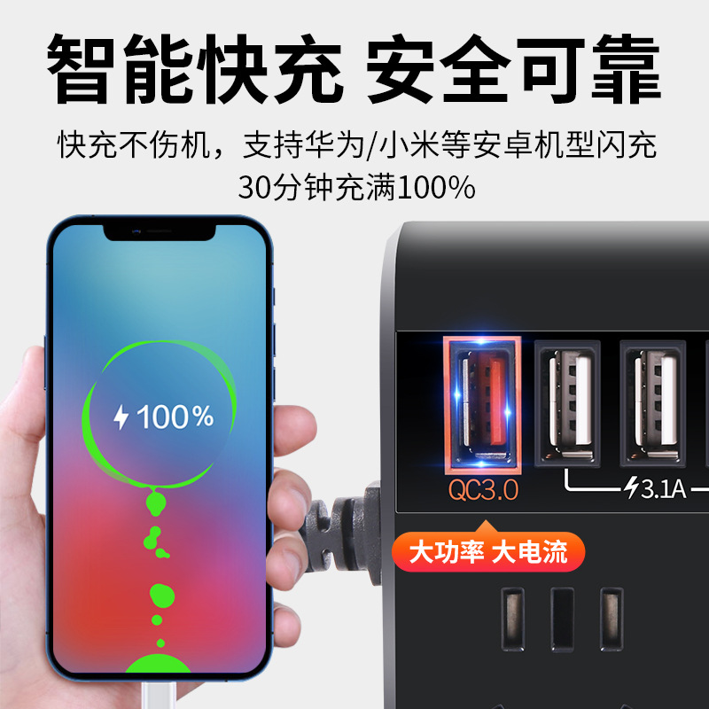 车载逆变器大功率汽车12V24V通用货车转换器220V车用智能电源插座-图2