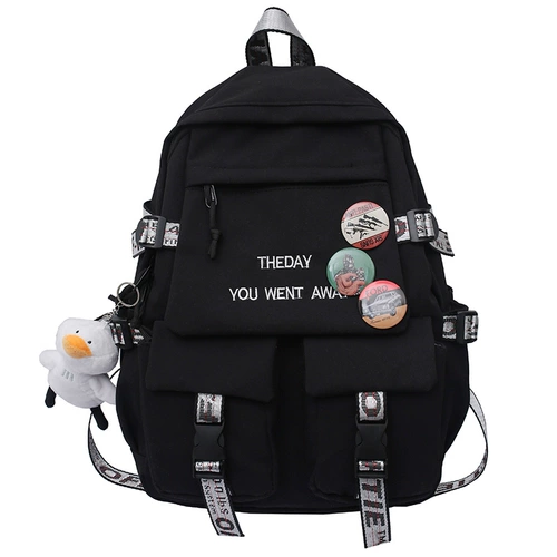 Tide, ранец, трендовый вместительный и большой рюкзак, сумка через плечо, в корейском стиле, подходит для подростков, подходит для студента, для средней школы