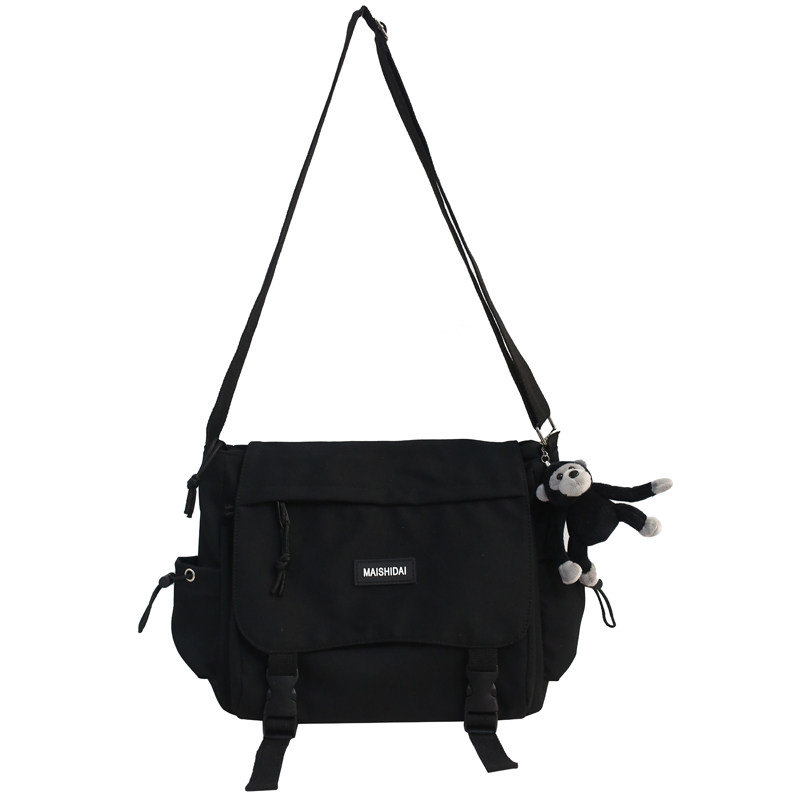 ins日系原宿暗黑风机能工装斜挎包 潮妮优包女士包袋