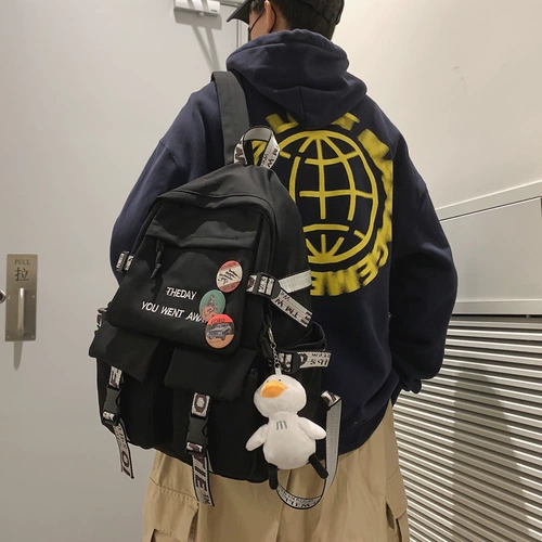 Tide, ранец, трендовый вместительный и большой рюкзак, сумка через плечо, в корейском стиле, подходит для подростков, подходит для студента, для средней школы