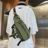 胸包男士ins潮牌运动学生单肩包百搭男生腰包斜跨小包女斜挎包男