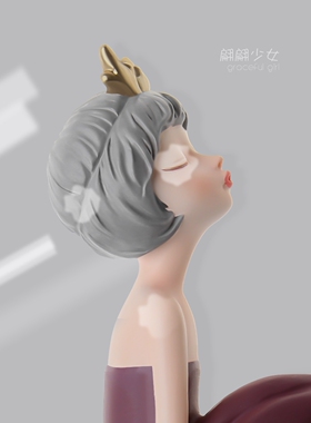 少女ins风面板遮挡3d立体墙贴