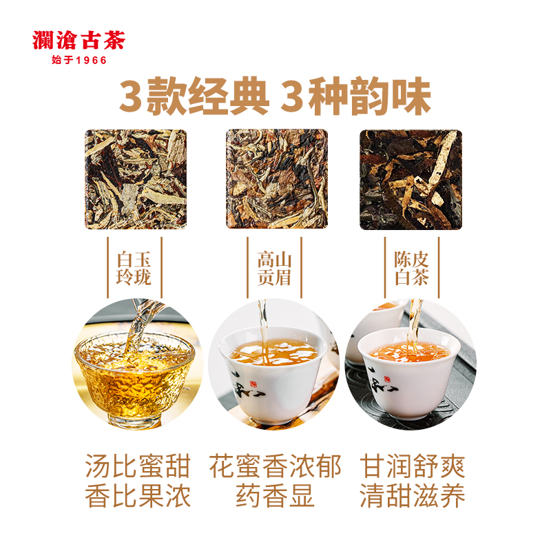 【天天特卖】澜沧古茶妈妈白茶品鉴装白玉玲珑高山贡眉陈皮老白茶 - 图1