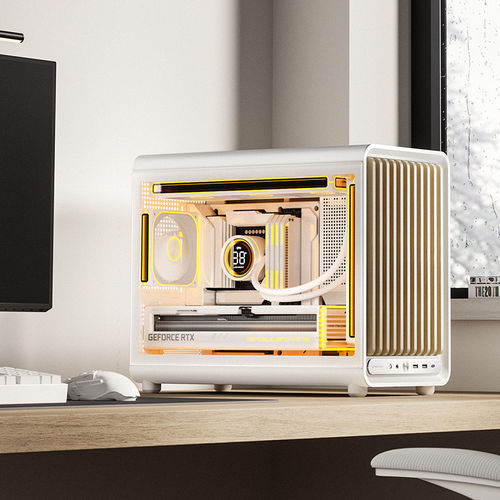 乔思伯D33 WOOD玻璃侧透带副屏MATX屏显台式游戏360水冷电脑机箱 - 图3