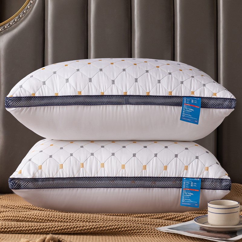 买一送一】五星级酒店款枕头枕芯一对家用成人单人护颈羽丝棉枕 - 图2