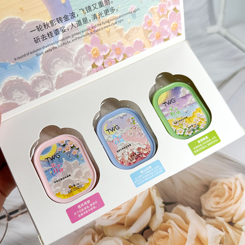 TWG清香花季固体香膏套盒去除异味清新空气持久留香不黏腻香膏 - 图1
