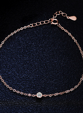 s925银手链莫桑钻手链莫桑石T家气泡手链女款简约时尚饰品礼品