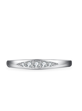 莫桑石戒指女925银镀PT950 铂金闪钻ins戒子直排五星排戒豪镶